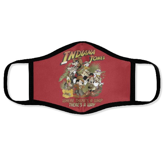 Mickey And Friends Indiana Jones Face Masks, Indiana Jones Ride Face Masks, Disneyland Face Masks