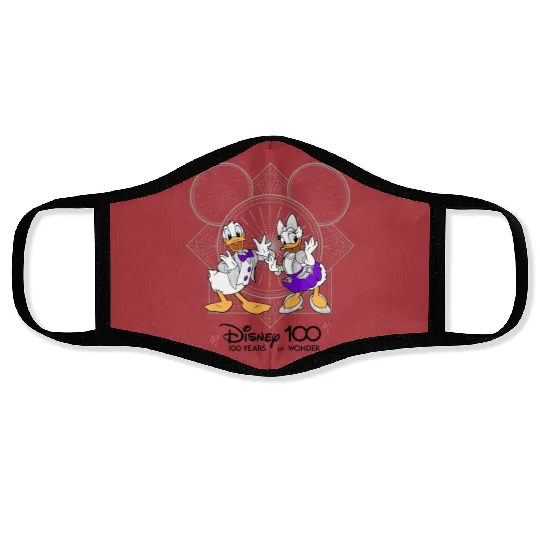 Disney 100 Years of Wonder Zip Face Masks, Donald And Daisy Duck Zip Face Masks