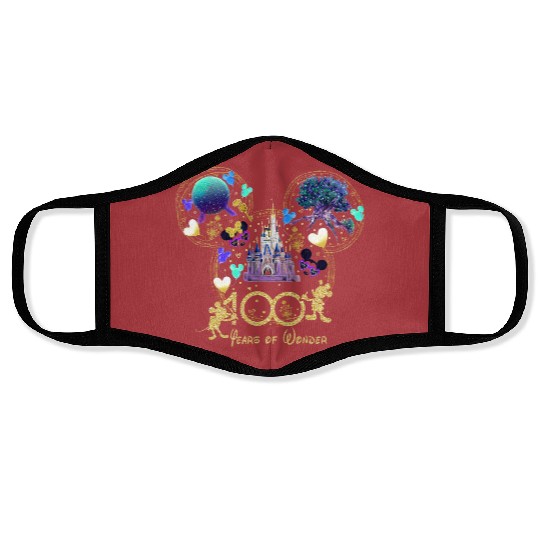 Discover Disney 100 Years of wonder Face Masks/Disney Epcot Face Masks