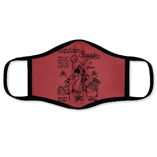 Disney Peter Pan Captain Hook And Mr. Smee Face Masks