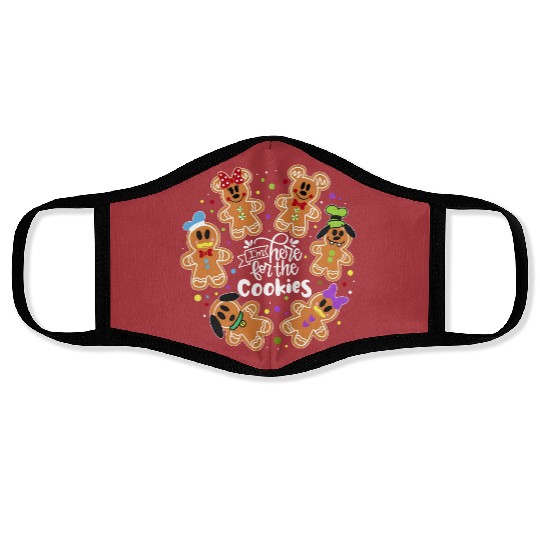 I'm here for the cookies Face Masks, Disney Gingerbread Christmas Face Masks