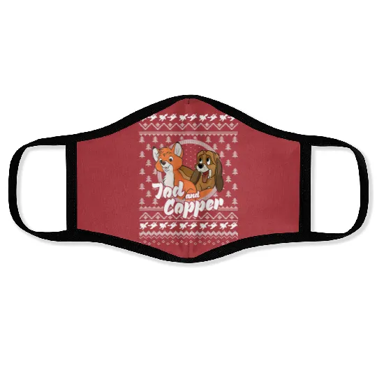 Disney The Fox and the Hound Christmas Tod And Copper Logo Face Masks