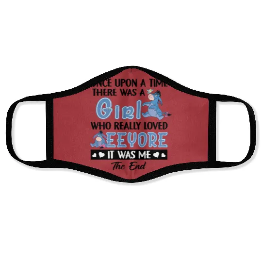 Once Upon A Time There Was A Girl Who Really Loved Eeyore, Disney Eeyore Face Masks