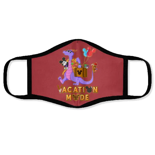 Disney Funny Figment & Mickey Mouse Face Masks, Disneyland Face Masks