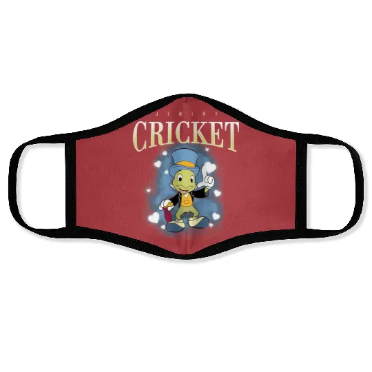 Retro Disney Jiminy Cricket 90s Portrait Face Masks, Disney Pinocchio