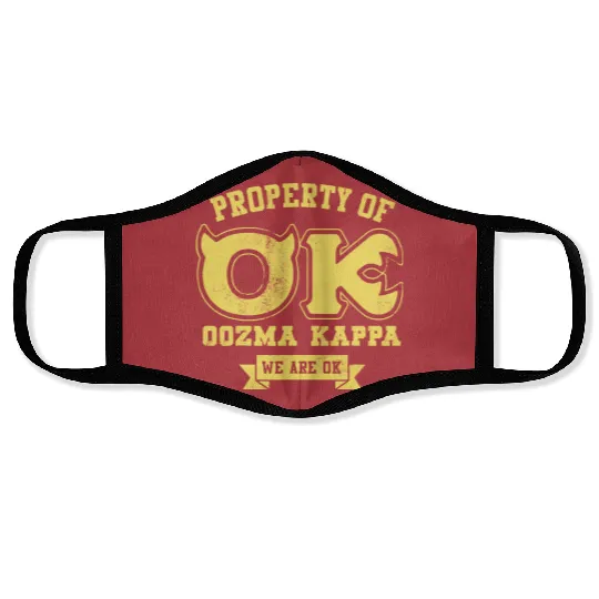 Monsters University Property Of OK Logo Face Masks, Magic Kingdom, Disney Monters Inc Face Masks