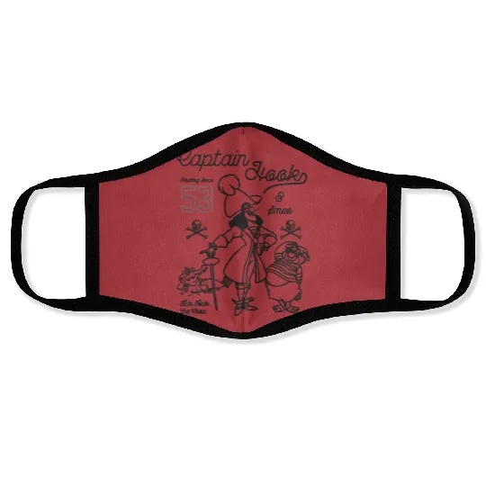 Disney Peter Pan Captain Hook And Mr. Smee Outline Sketch Face Masks