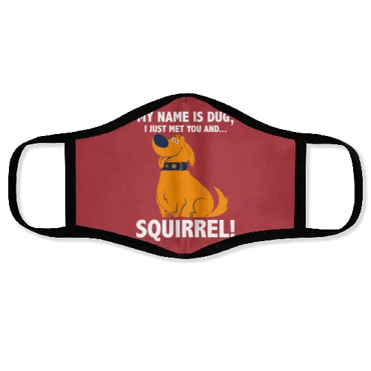 Disney Up My Name is Dug Squirrel Graphic Face Masks