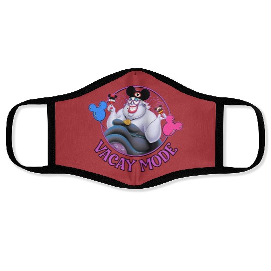 Disney Villains Ursula with Mickey Balloon Vacay Mode Retro Face Masks, Magic Kingdom  Face Masks