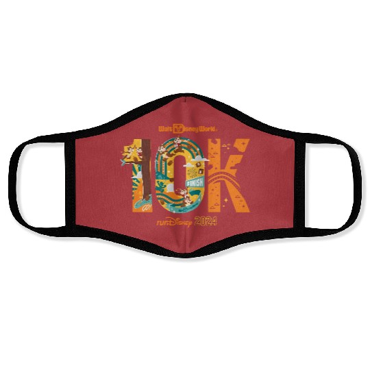 runDisney Chipmunks Chip And Dale 10K Running Face Masks, Disney Marathon Weekend 2024, Disney Running Face Masks