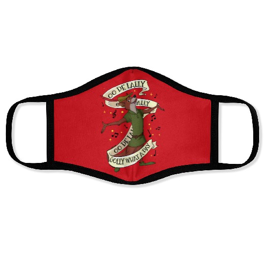 Robin Hood Face Masks, Oo De Lally Face Masks, Disney Face Masks