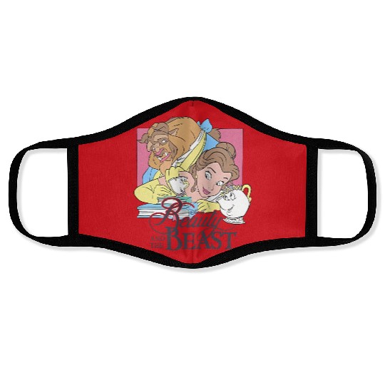 Retro Beauty and The Beast Face Masks, Disney Princess Face Masks, Belle Princess Face Masks, Disneyworld Face Masks, Disney Trip Face Masks, Disney Girl Face Masks