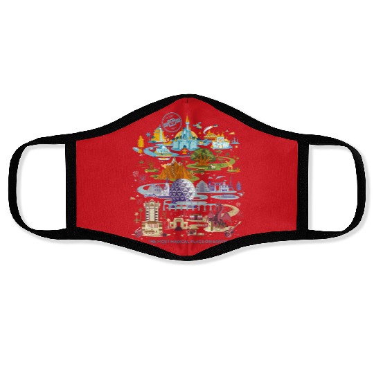 Vintage Disney Epcot 1982 Face Masks, Disney Epcot Face Masks, Vintage Disney Face Masks