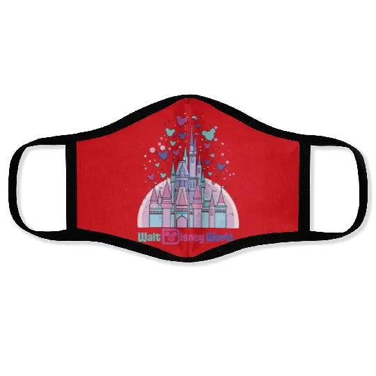 Disney Castle Balloons Face Masks, Disneyland Castle Face Masks