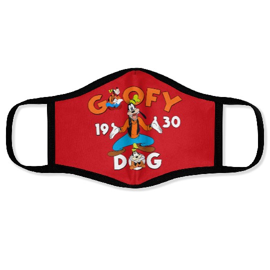 Retro Goofy Dog Face Masks, Goofy Dog Trip Face Masks, Goofy est 1930 Face Masks, Disney Family Trip Face Masks