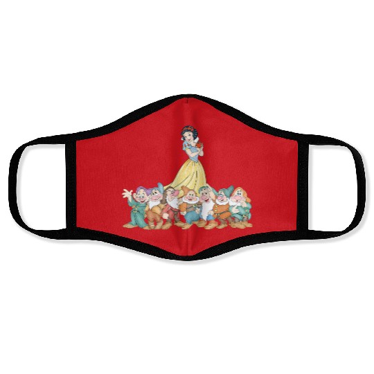 Disney Snow White Princess Watercolor Face Masks, Snow White Seven Dwarfs Face Masks