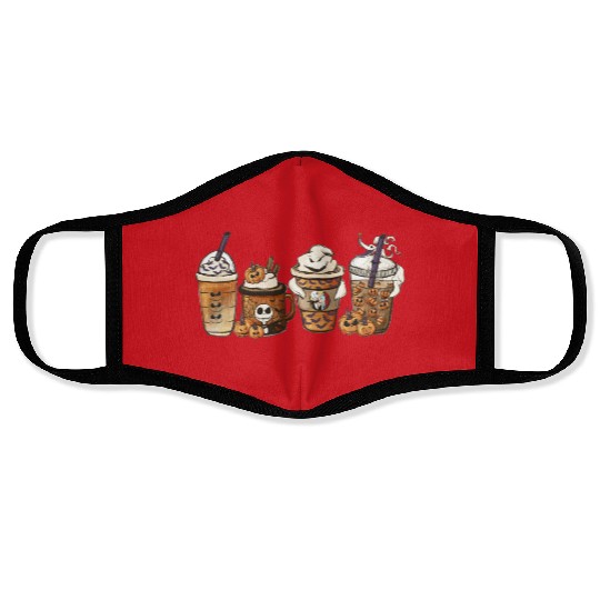 Disney The Nightmare Before Christmas Coffee Cup Face Masks, Jack Skellington Sally Pumpkin Latte Coffee