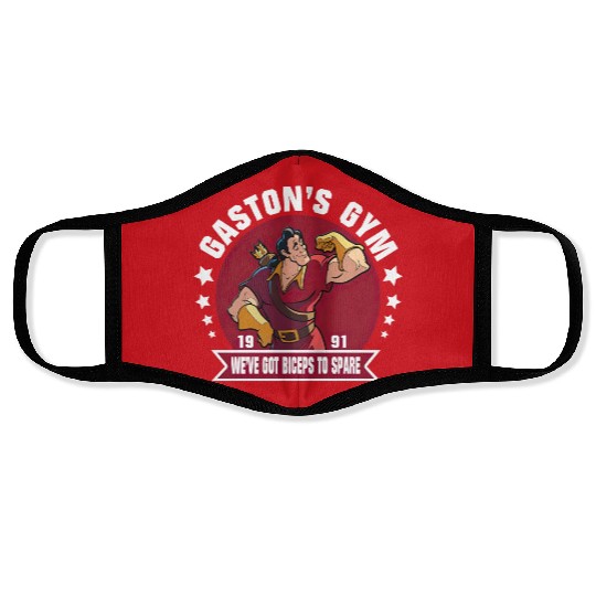 Disney Beauty and The Beast Gaston's Gym We've Got Biceps To Spare Face Masks, Cartoon Face Masks, Cute Face Masks, Gift For Family