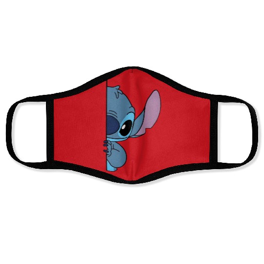 Stitch Peeking Face Masks, Lilo and Stitch Face Masks, Disney Stitch Face Masks, Disneyland Face Masks, Disney Trip Face Masks