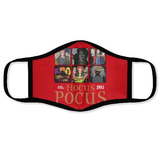 Disney Hocus Pocus Est 1993 Face Masks, Vintage Sanderson Sisters Face Masks, Halloween Witches Face Masks, Halloween Party Face Masks, Spooky Vibes