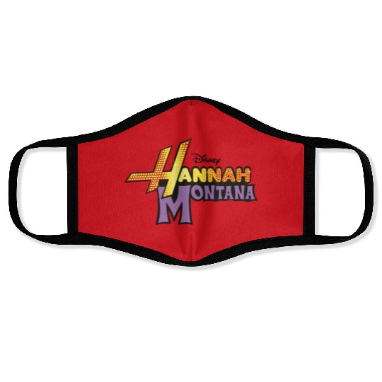 Disney Hannah Montana Logo Face Masks, Disneyland Face Masks, Disney Vacation Face Masks
