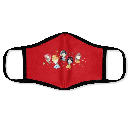 Disney Princess Face Masks, Disney Watercolor Face Masks, Disney