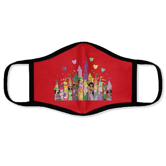 Disney castle Mardi Gras Face Masks, Disney Princess Mardi Gras Face Masks