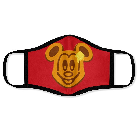 Mickey Mouse Waffle Face Masks, Disney Food Face Masks, Adult Disney Face Masks