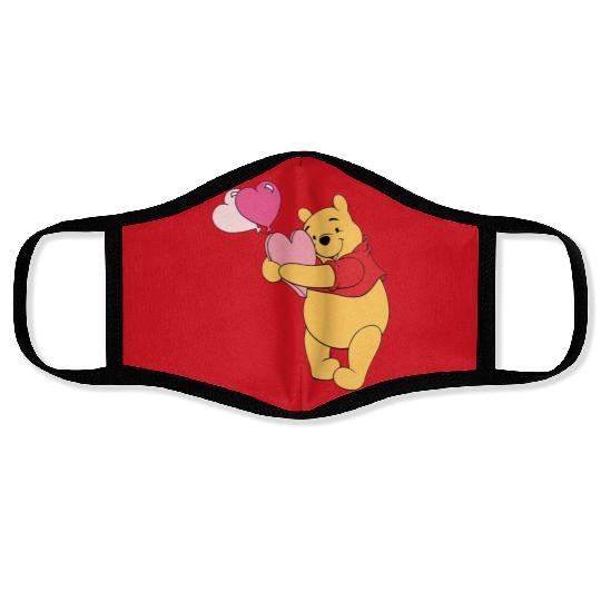Winnie The Pooh Disney Valentine Face Masks, Valentine's Day Face Masks, Love Couple Face Masks