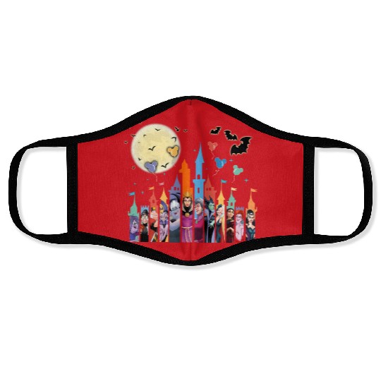 Disney Villains Face Masks, Maleficent Evil Queen Face Masks, Disney Castle Balloon Face Masks