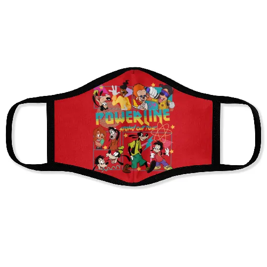 Retro Disney Goofy Movie Powerline Face Masks, A Goofy Movie