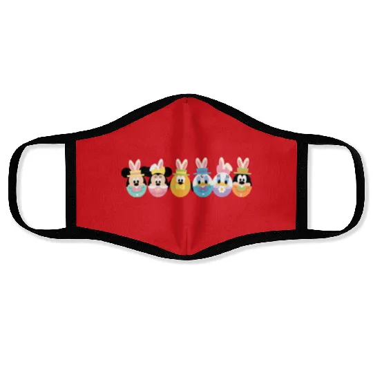 Disney Easter Egg Face Masks, Disney Easter Day, Disney Characters Happy Easter Face Masks