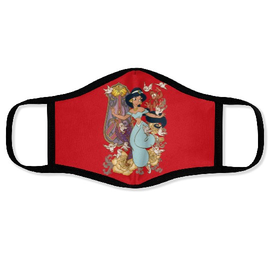 Princess Jasmine Aladdin  Color Face Masks, Disney Face Masks