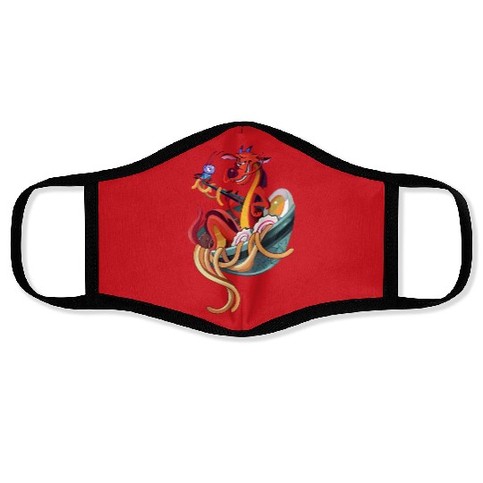 Disney Mulan Funny Mushu Dragon & Cri-Kee Face Masks