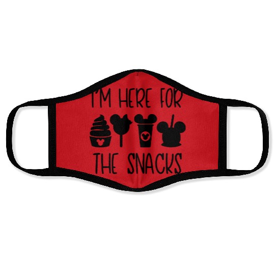 Disney Face Masks For Men, I'm Here For The Snacks Mens Face Masks, Disney men's Face Masks, Disney Food Face Masks