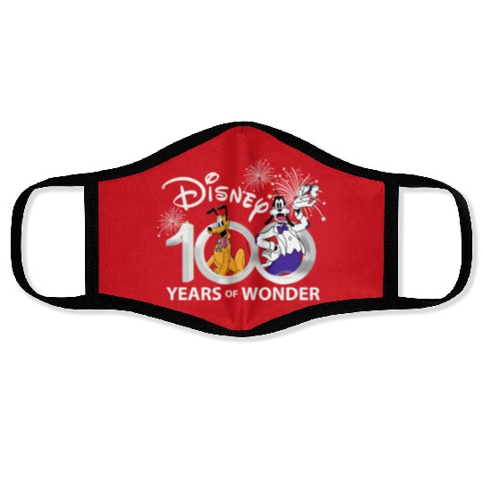 Goofy and Pluto Disney 100th Anniversary Face Masks, Disney 100th Years Celebration Face Masks