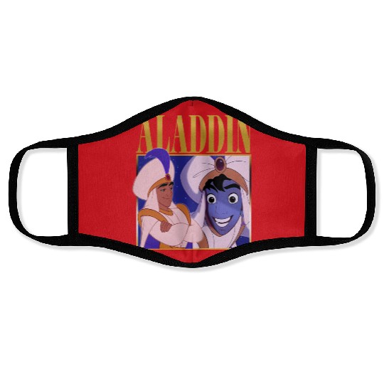 Disney Aladdin Vintage Style Face Masks, Aladdin Magic Carpet Movie Cast Retro Face Masks