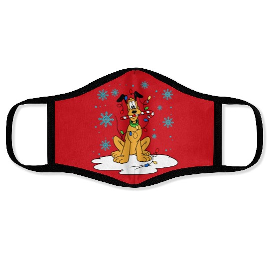 Disney Christmas Face Masks, Pluto Christmas Face Masks, Disney Pluto Face Masks