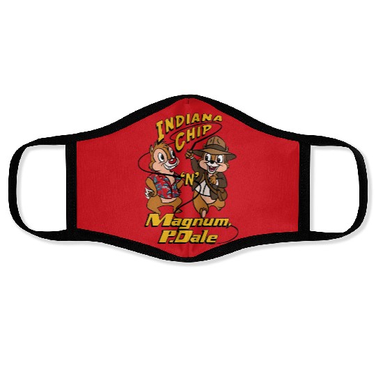 Chip and Dale Face Masks, Indiana Face Masks, Disney Couple Face Masks, Disney Family Face Masks