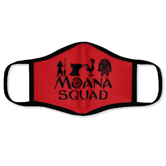 Moana Squad Face Masks; Moana Fan Face Masks; Maui, Pua, Hei Hei Pullover; Moana Movie Gift; Moana Disney Sweater; Family; Hoody; Jersey; (T295)