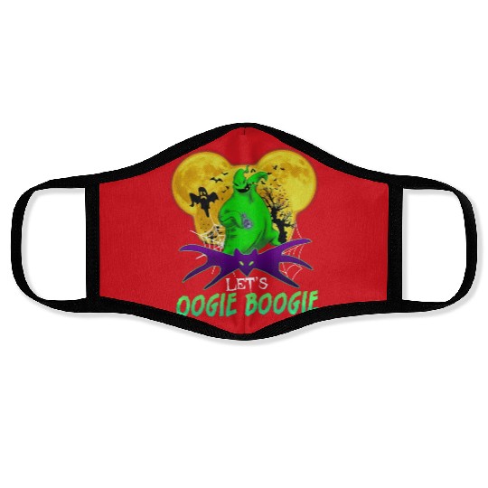 Let's Oogie Boogie Mickey Ear Halloween party Disneyland Oogie Boogie Bash Halloween Face Masks, Disney trip family Face Masks, Disneyland Face Masks