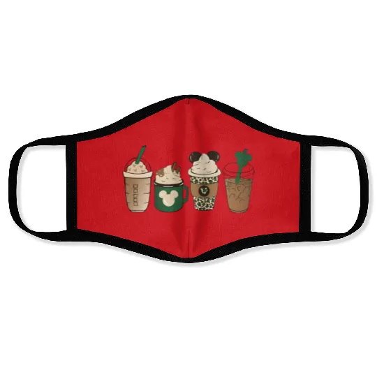 Disney St. Patrick's Coffee Face Masks, Mickey Shamrock Face Masks, St Patricks Day Disney Trip Face Masks