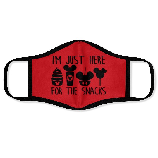 I'm here for the snacks,Disney Face Masks Funny Disney Face Masks,Disney Epcot Face Masks