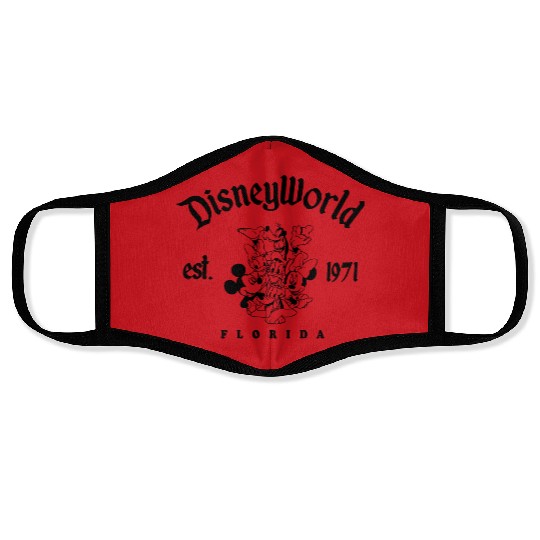 Vintage Disneyworld 1971 Face Masks, Retro Mickey And Friends Face Masks, Disney Trip Face Masks