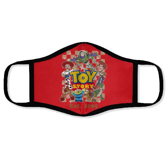 BM Disney Toy Story Est 1995  Face Masks, Disney Toy Story Characters Group Face Masks, Toy Story Birthday Face Masks