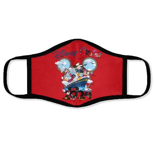 Cute Disney Cruise Line Mickey and Friends Face Masks, Disney Wish Fantasy Magic Wonder 2024