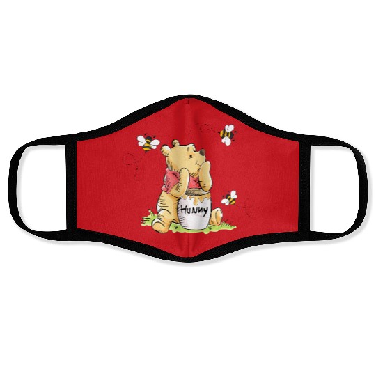 Vintage Pooh Face Masks, Minimal Winnie The Pooh Face Masks, Disney Trip Face Masks