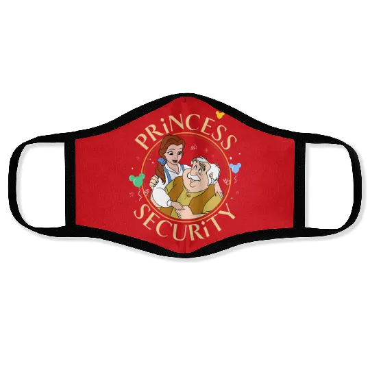 Maurice And Belle Princess Security Face Masks, Beauty And The Beast, Disney Dad Face Masks