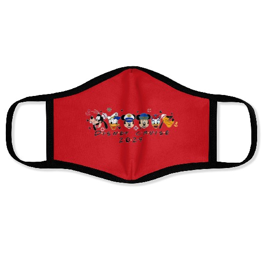 2024 Disney Cruise Face Masks, Disney Pirate Face Masks 2024, Mickey and Friends Cruise Face Masks