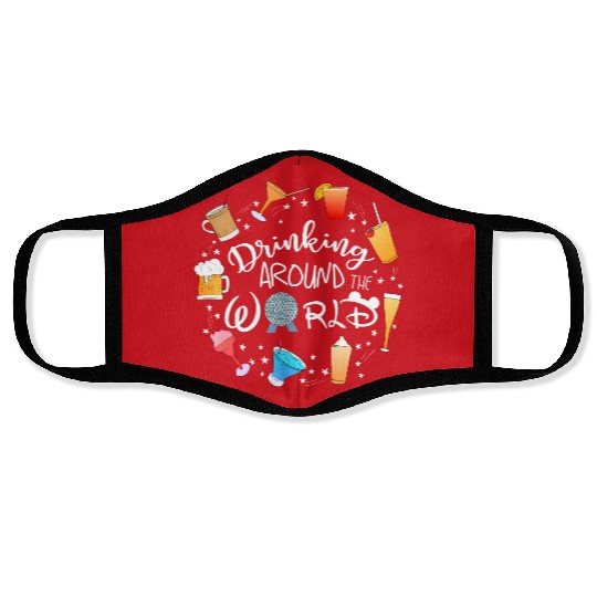 Drinking Around the World Face Masks, Disney Drinks Face Masks, World Traveler Face Masks